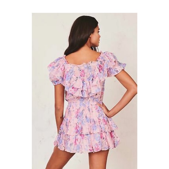 LoveShackFancy FATIMA Dress in WHISPERING LILAC - Picture 4 of 9